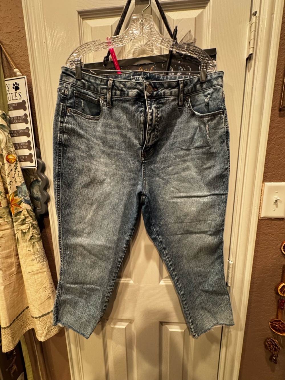 Terra & Sky Light Wash Cropped Ankle Jeans